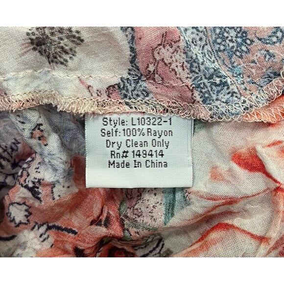 Johnny Was Jade Ingrid Floral Blouse Boho Relaxed Button Down Shirt Size XS - Picture 10 of 10